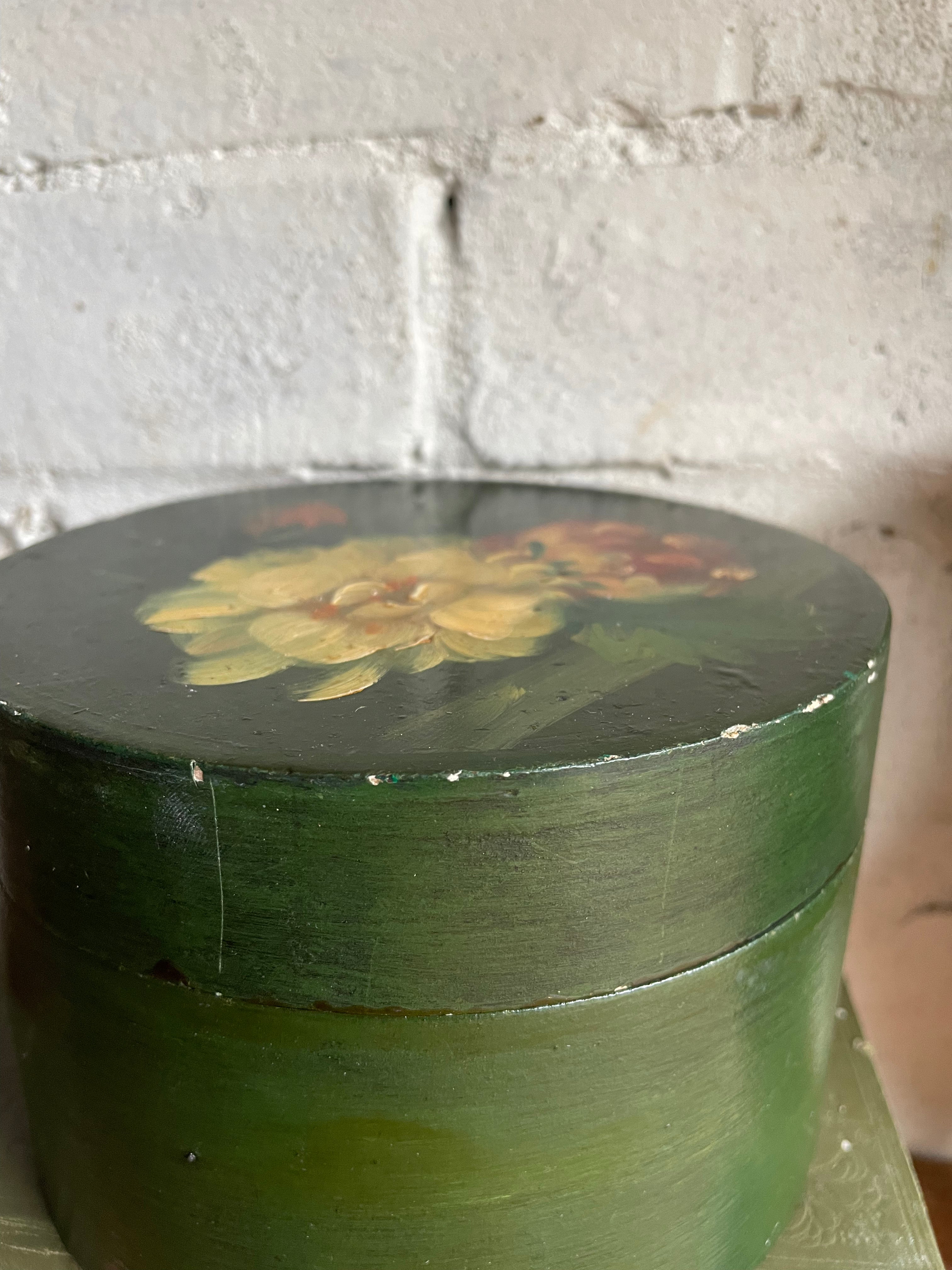 Handpainted Floral Wooden Box