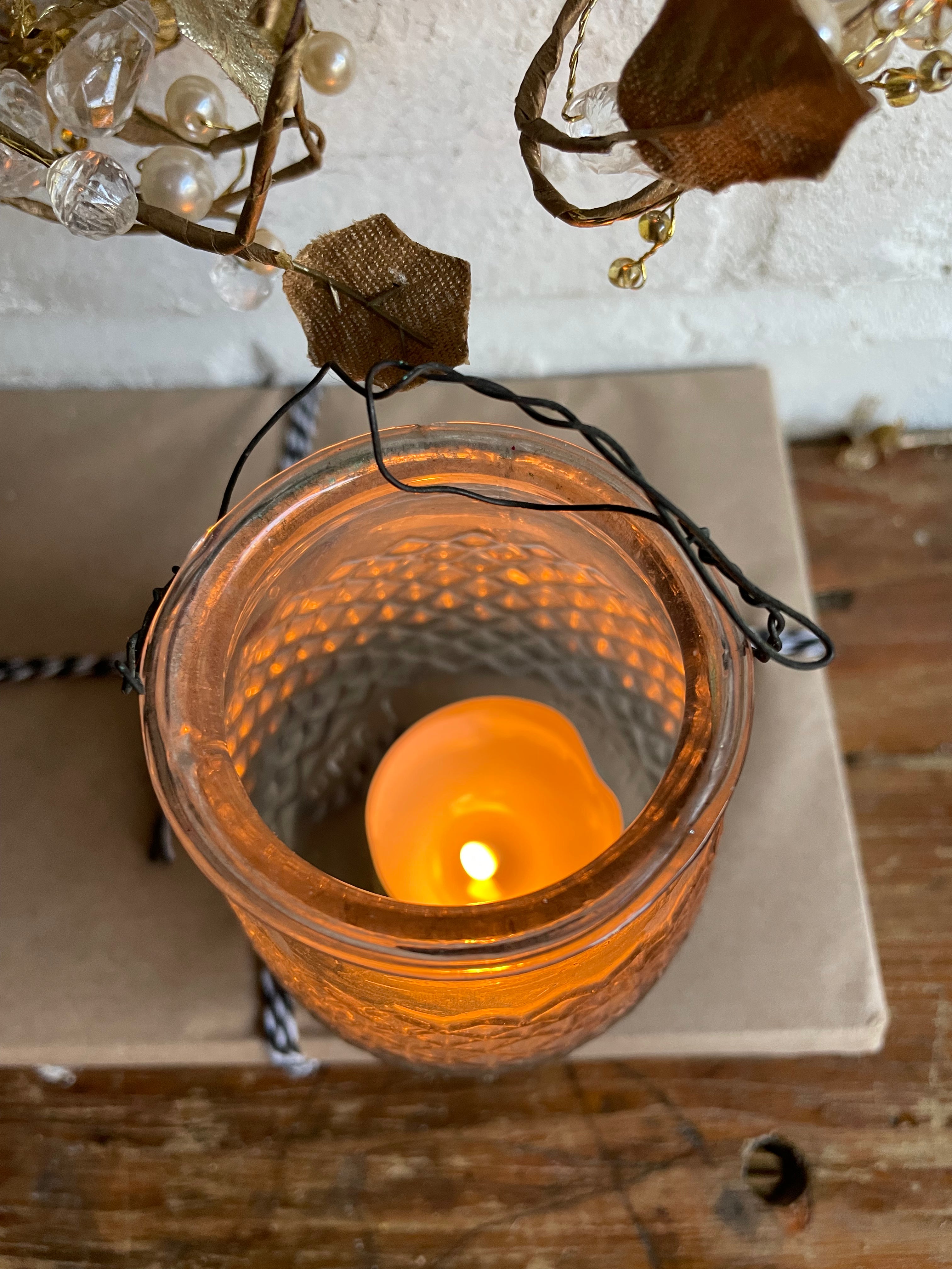 Victorian Glass Christmas Tree Fairy Light