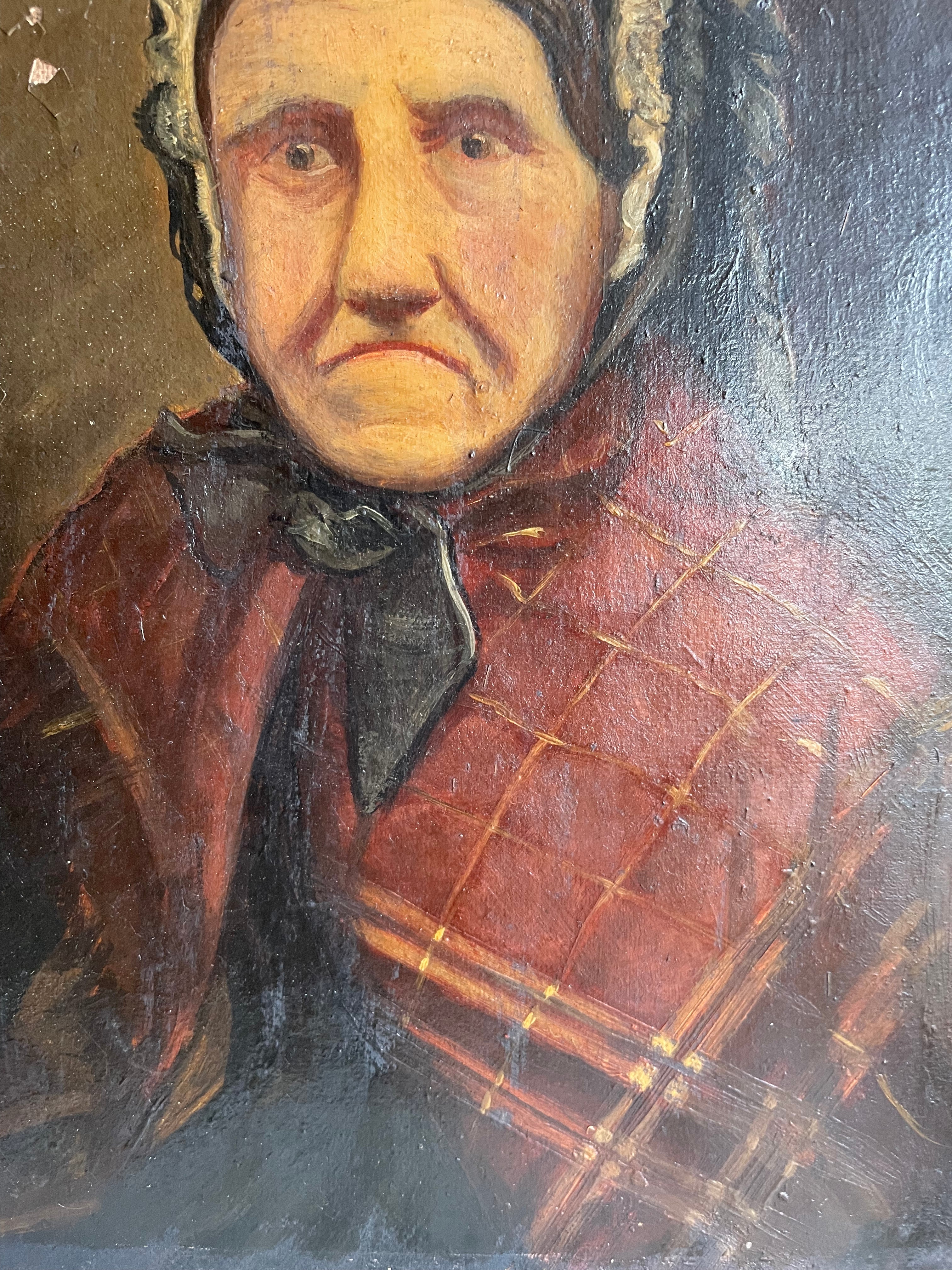 Small 19th Century Oil on Canvas: Portrait of a Woman