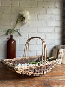 Vintage Wicker Flower Basket