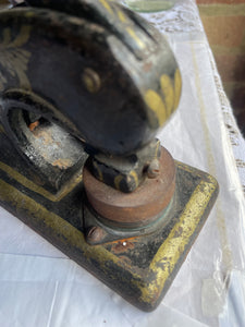 Large Antique Cast Iron Embossing Stamp