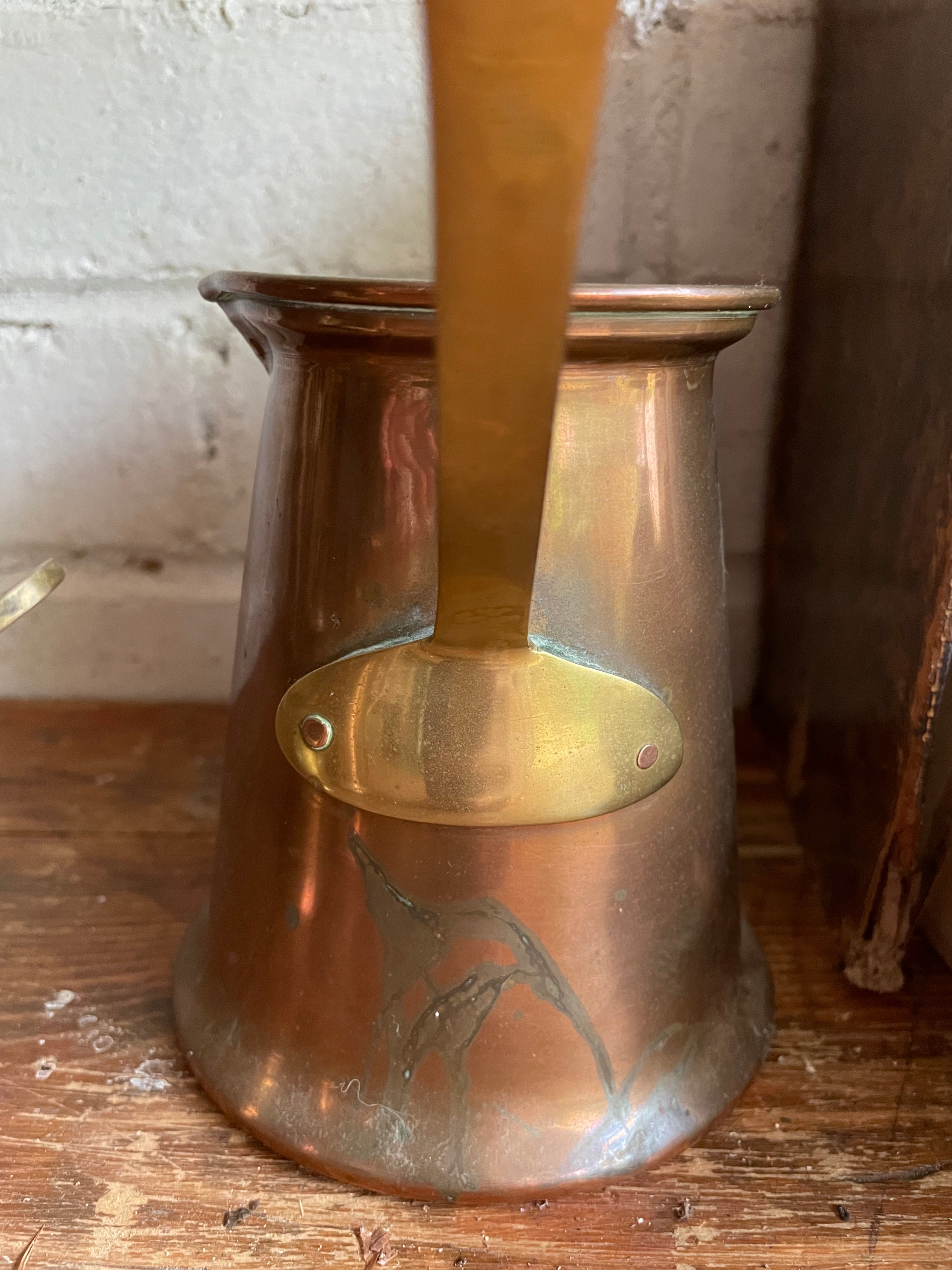 19th Century Brass & Copper Cider Measures  - Set of Three