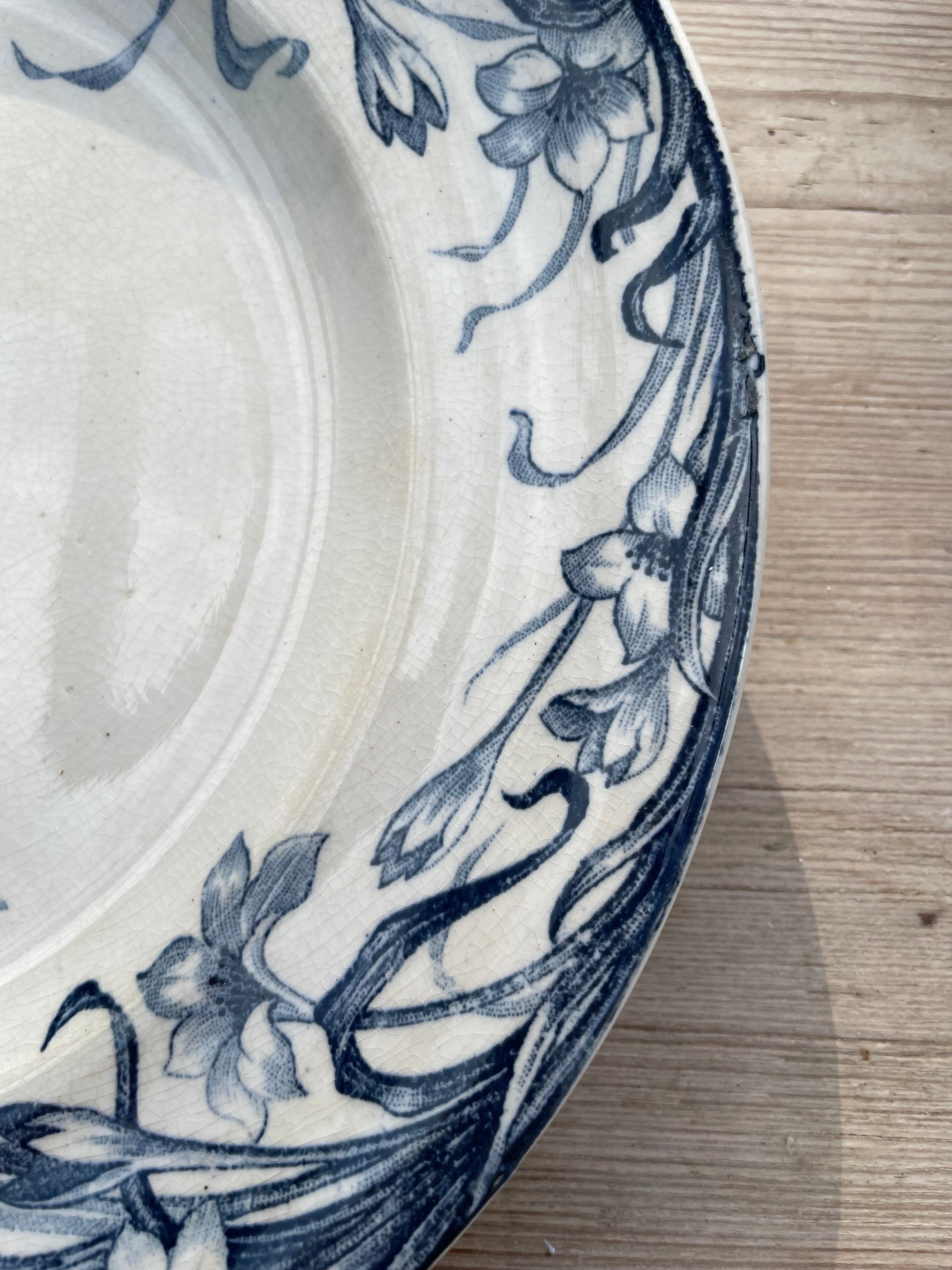 Antique French “Longwy” Plate