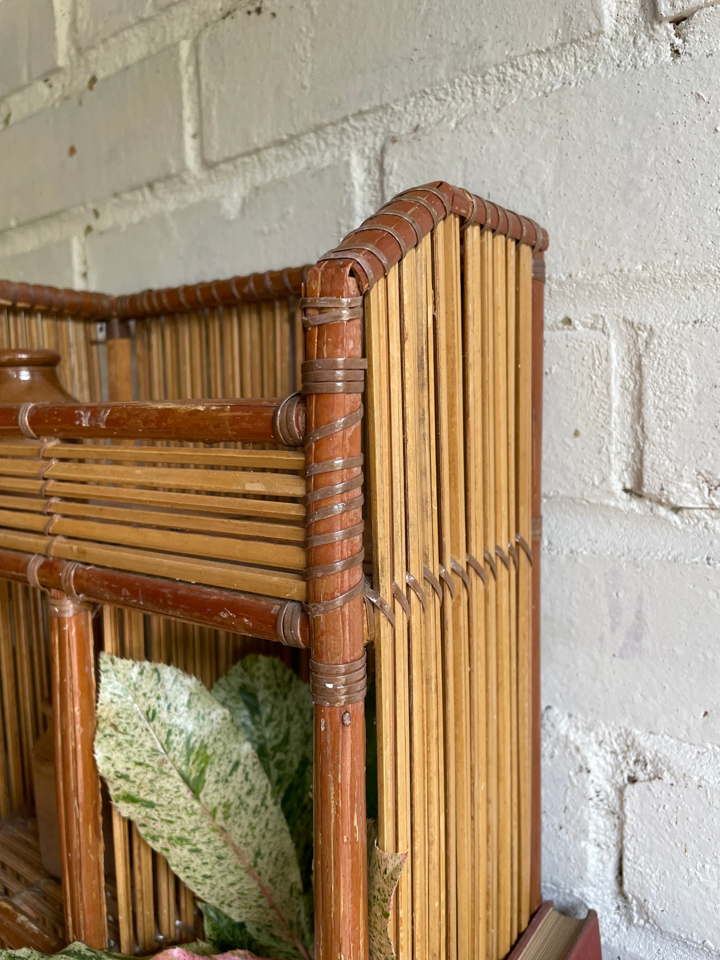 Small Rattan & Bamboo Shelf