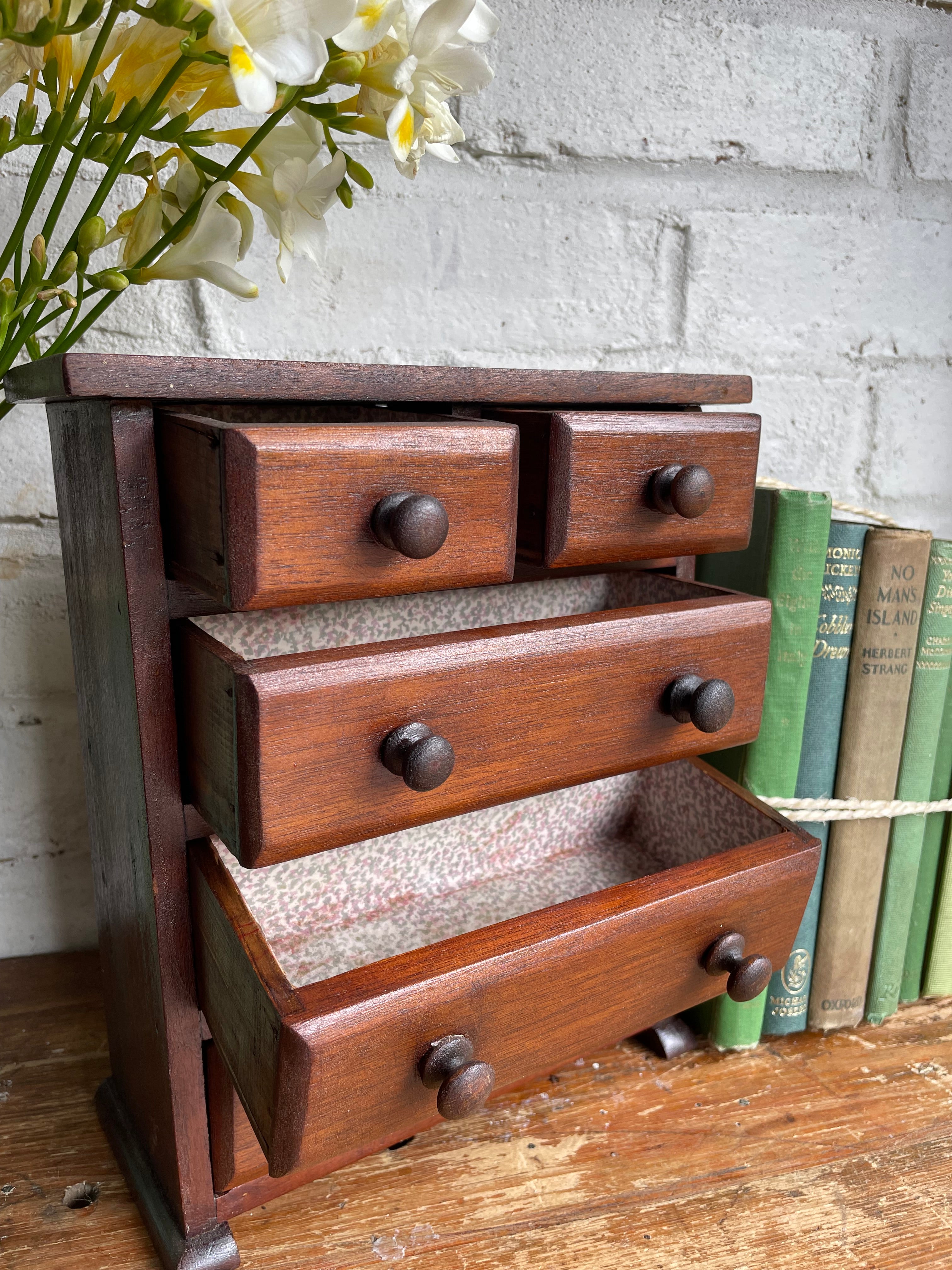 Small Antique Desktop Drawers