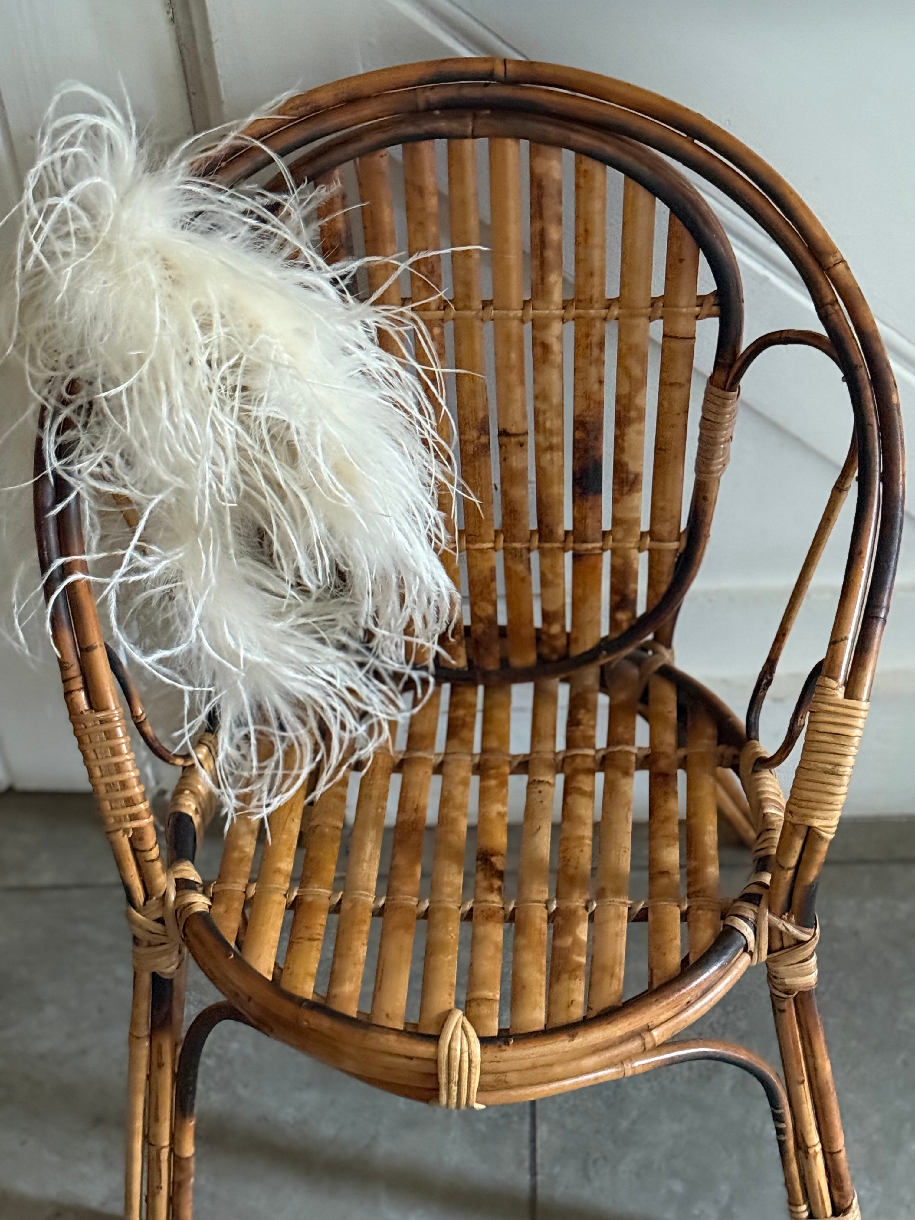 Circa 1890: Small Tiger Bamboo Chair