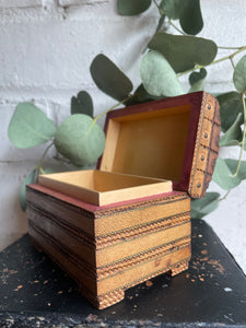 Tiny Carved Trinket Treasure Chest