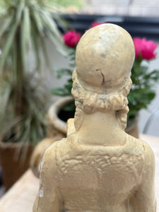 In Prayer: Beautiful Glazed Clay Sculpture