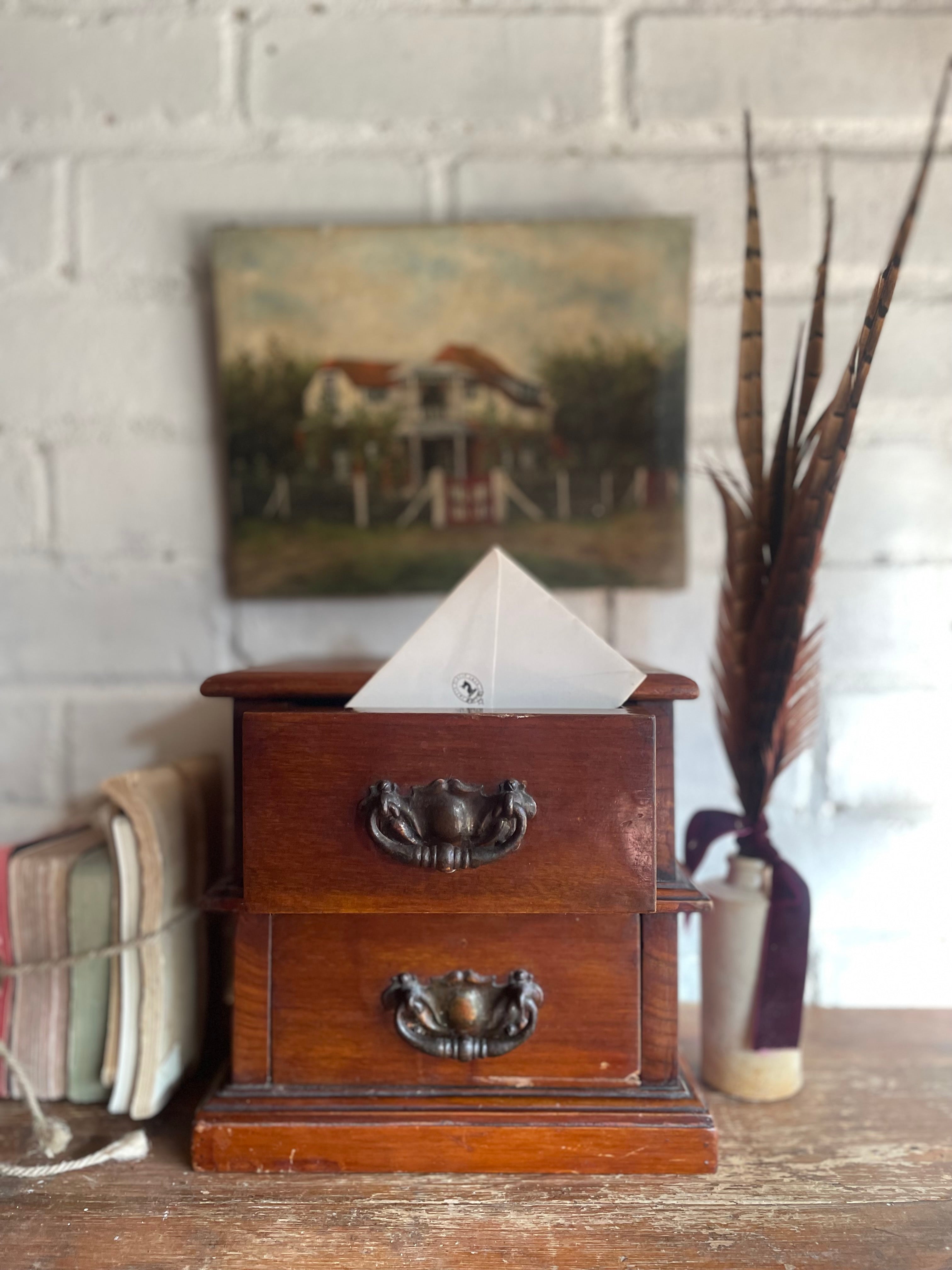 Victorian Mini Drawers with Original Faded Copper Handles