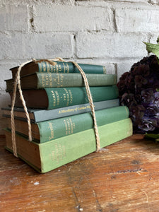 Vintage Book Bundle in Green Hues