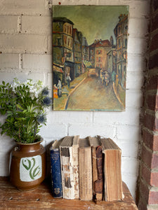French Market Day: Antique Oil on Stretched Linen