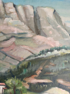 Provencal Landscape: Early 20th Century Oil on Canvas