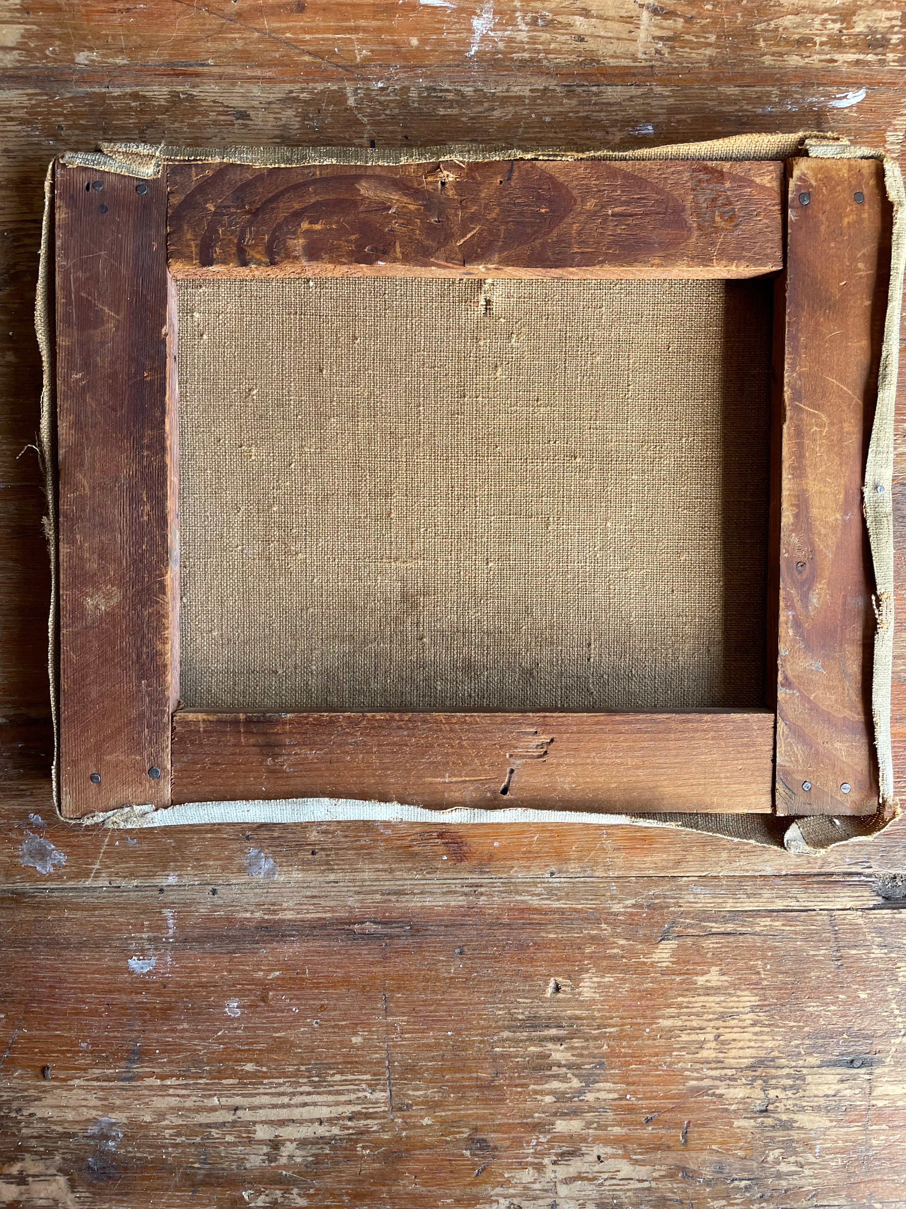French Market Day: Antique Oil on Stretched Linen