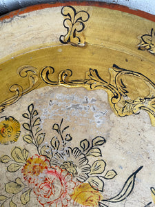 Hand-Painted Wood Tray