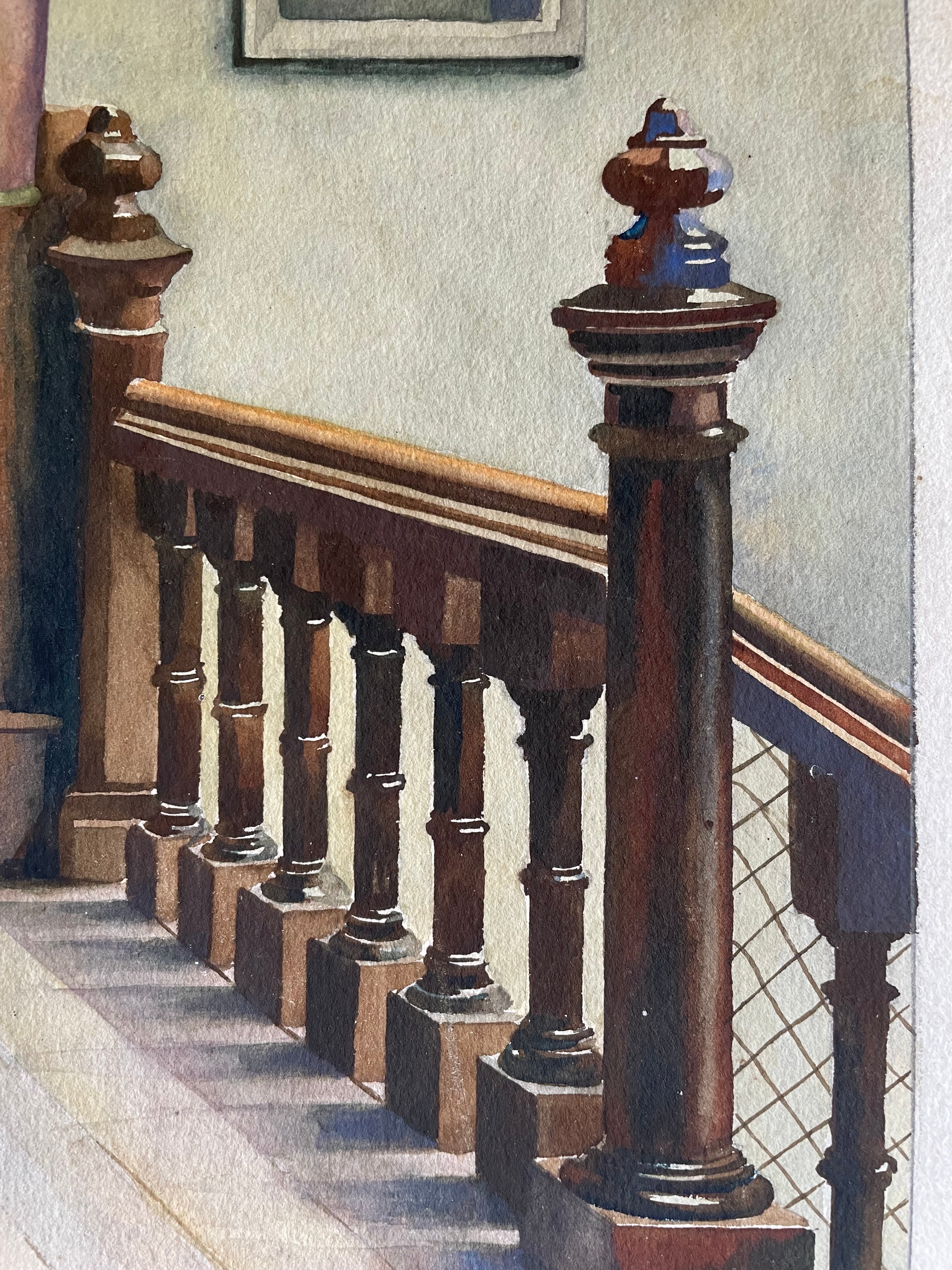Miss Wakefields Embroidery Class: Watercolour & Ink Painting Circa 1940s