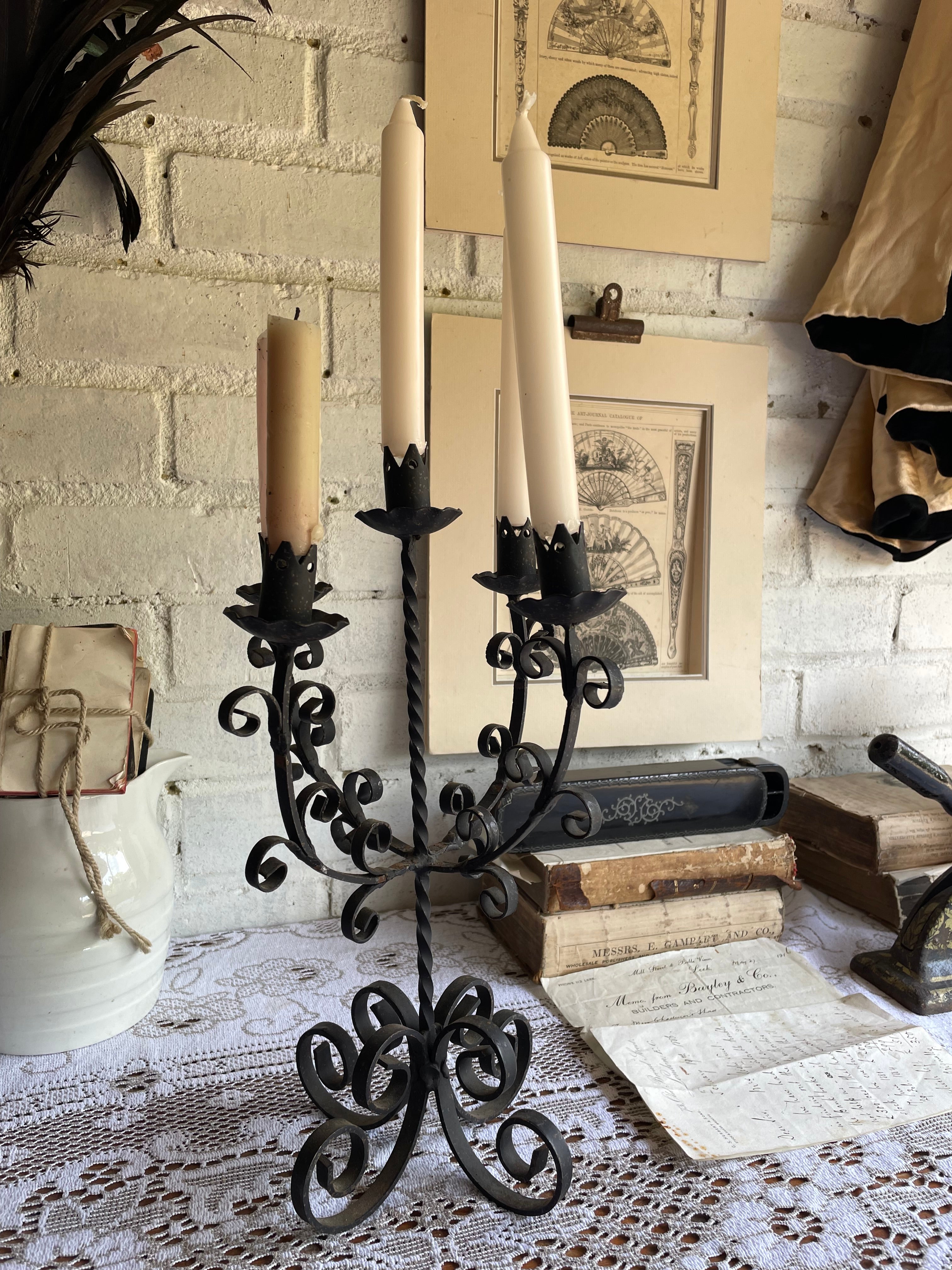 Iron Work Table Candelabra