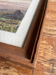 Sweeping Landscape: Signed Watercolour with Wooden Frame