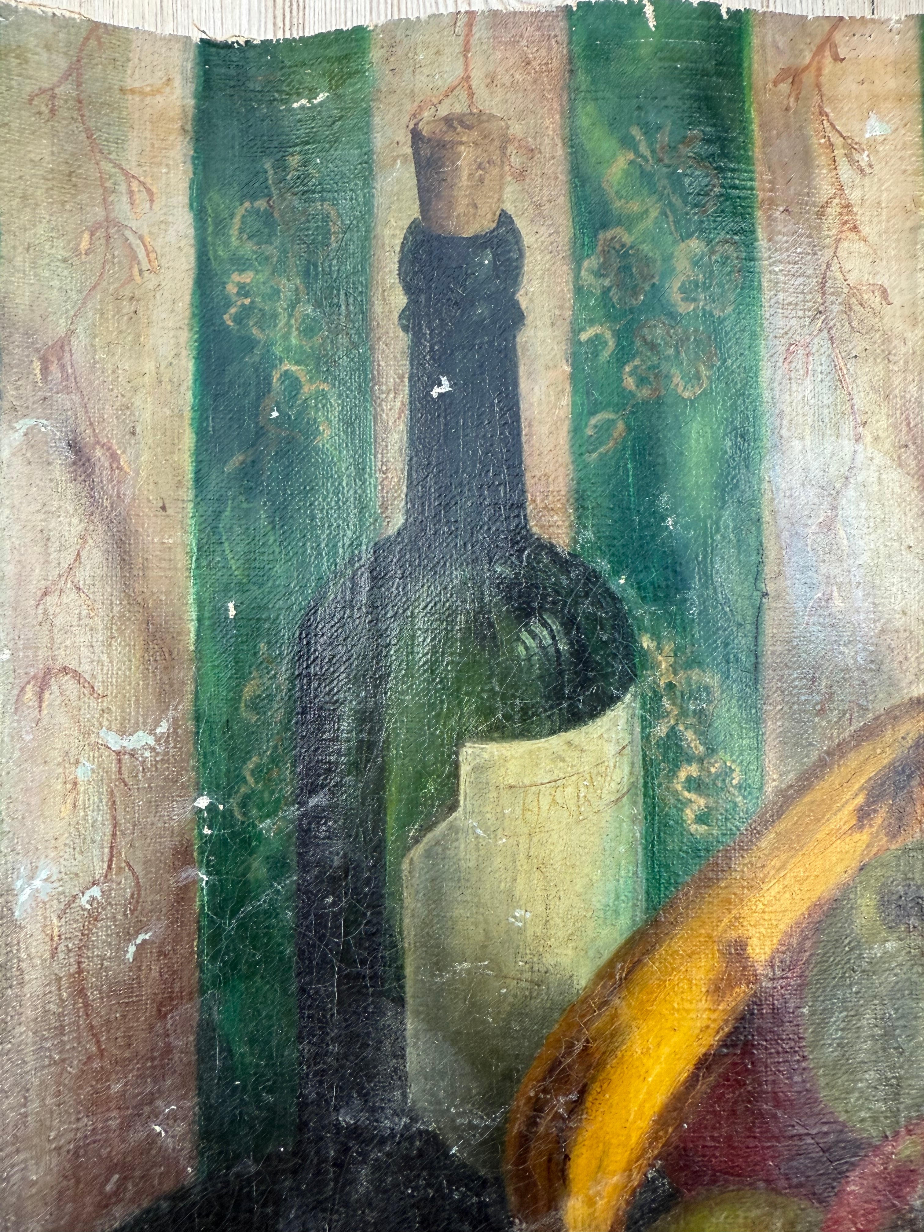 Still Life Oil Painting on Unstretched Canvas