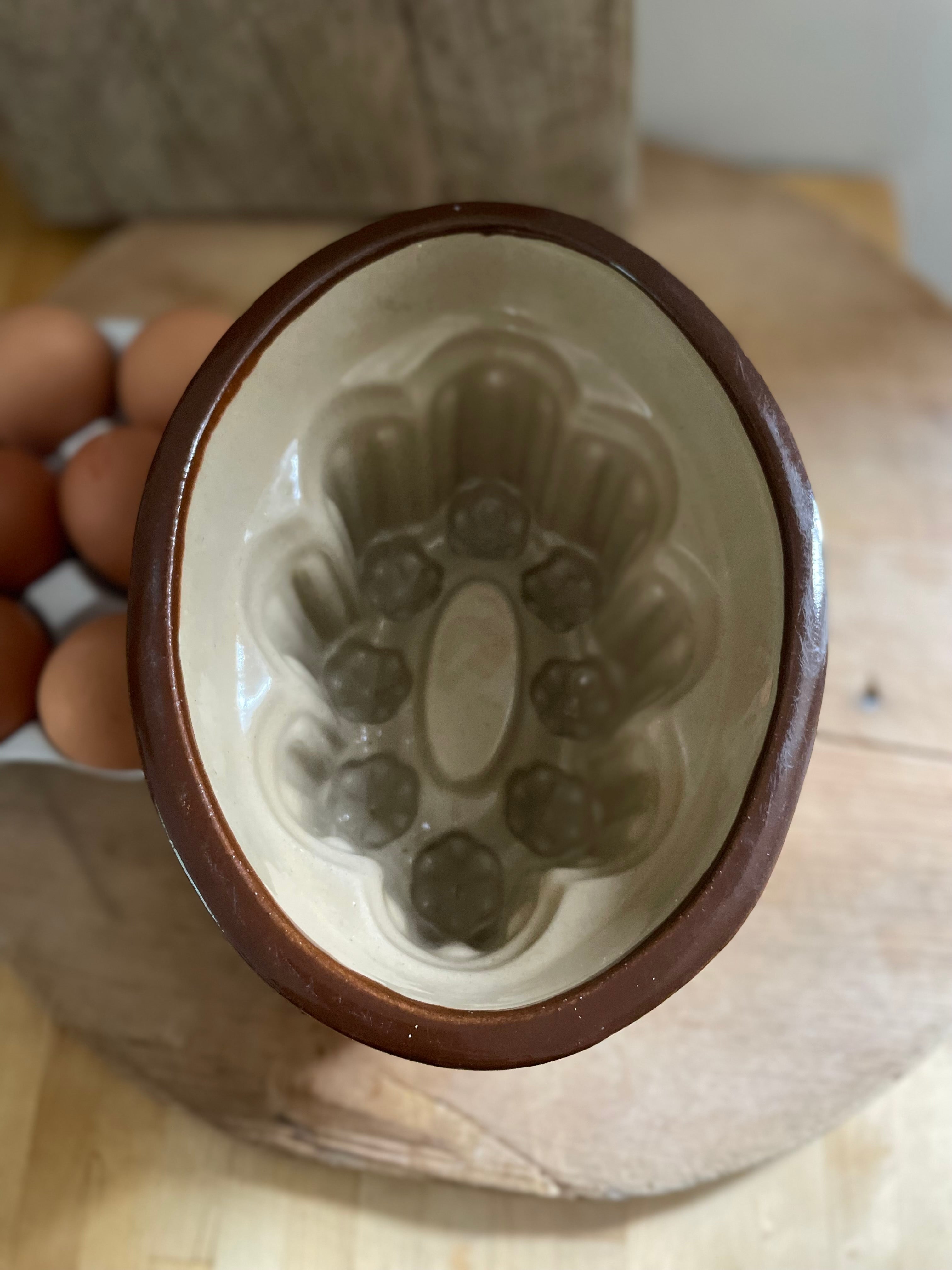 Oval Victorian Stoneware Jelly Mould
