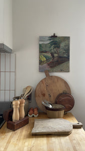 Waterside Reflection: Signed Oil on Board