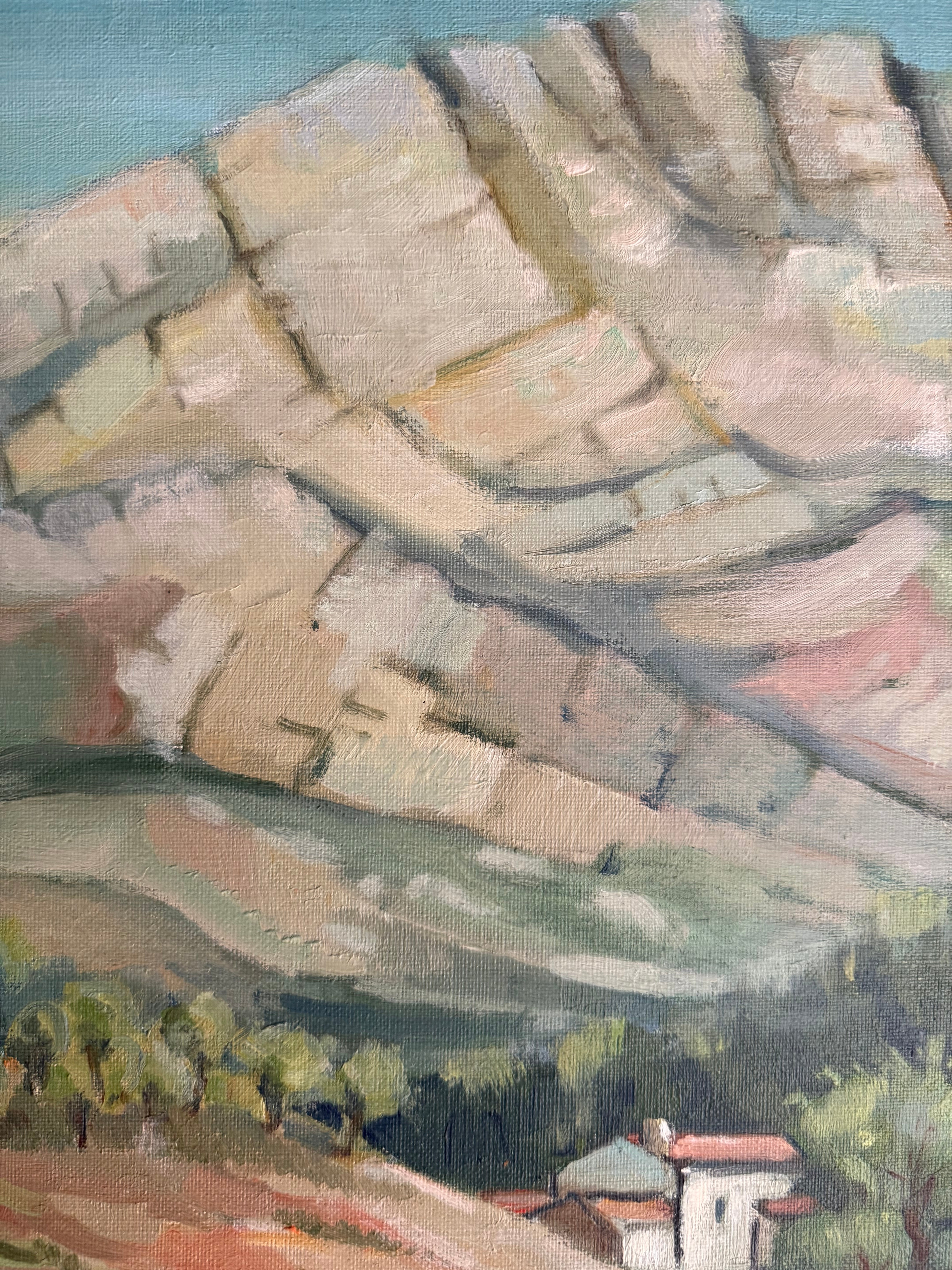 Provencal Landscape: Early 20th Century Oil on Canvas