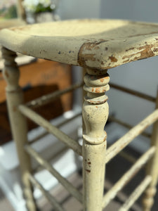 Very Tall Rustic French Antique Stool