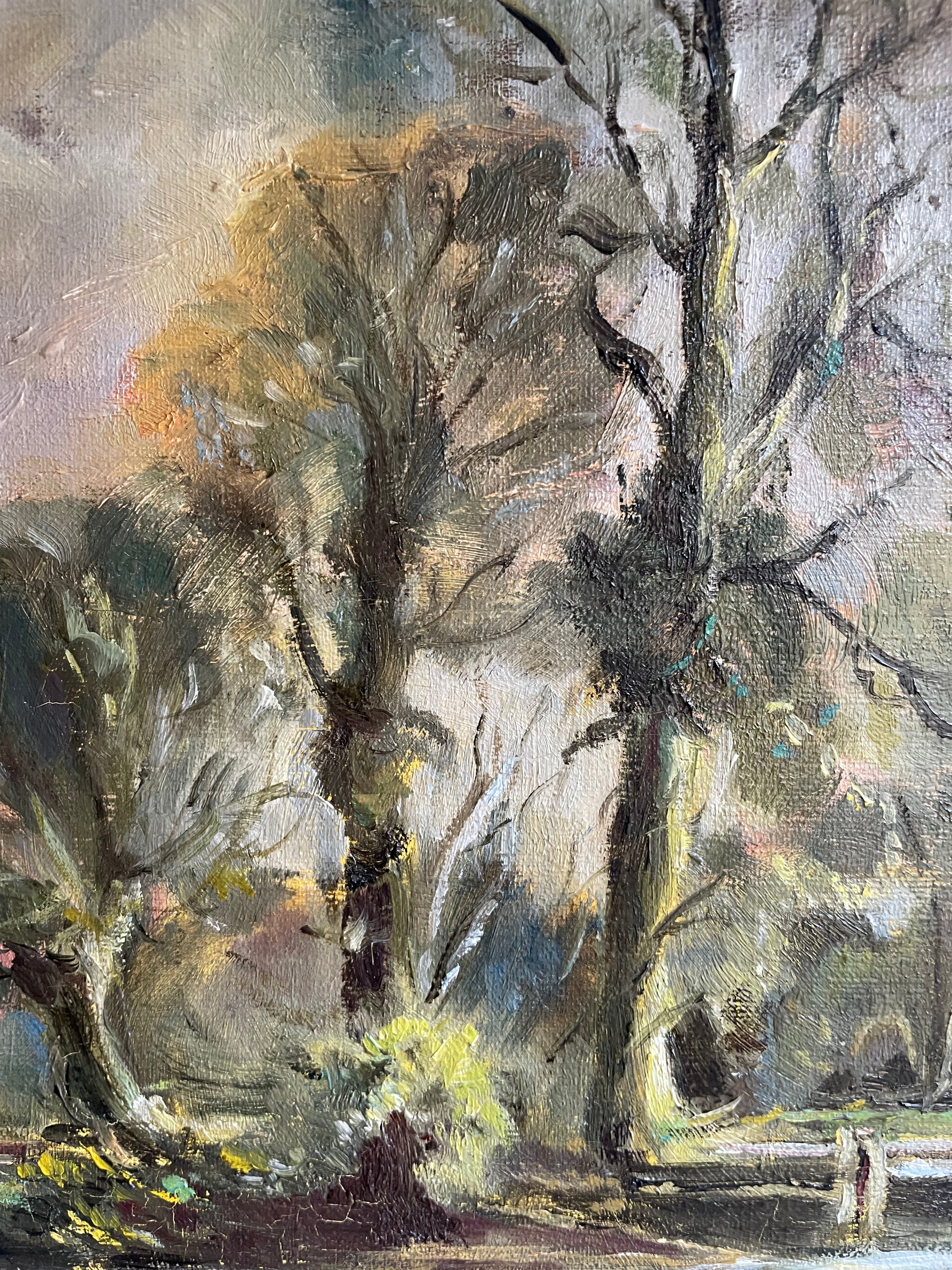 Treescape & Nature: Midcentury Oil on Board