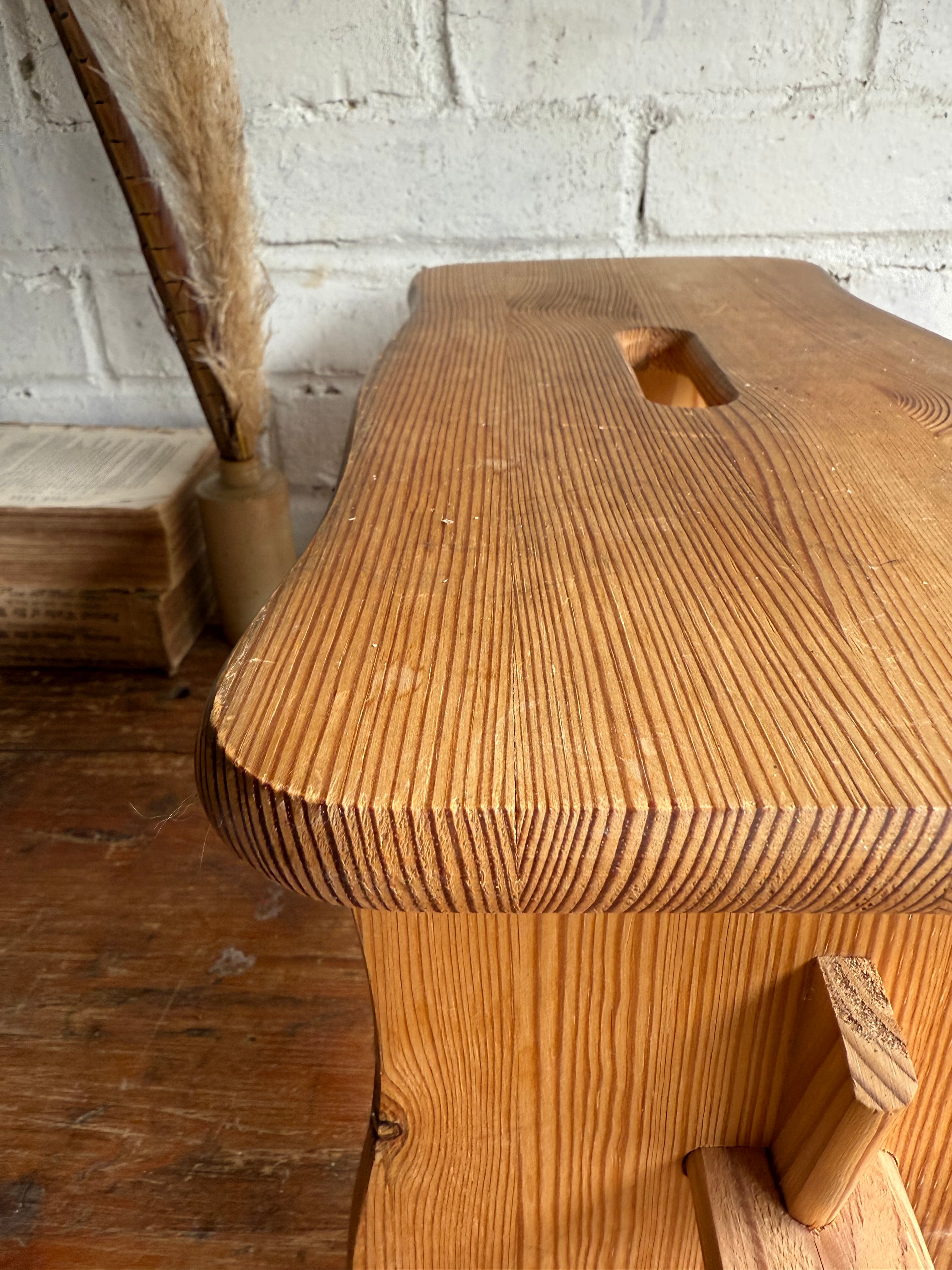 Handcrafted Pine Stool