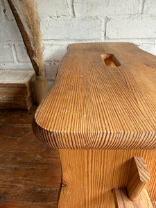 Handcrafted Pine Stool
