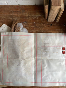 1928 Handwritten and Wax Sealed Conveyance Document. Was £22 now £14.30 at checkout