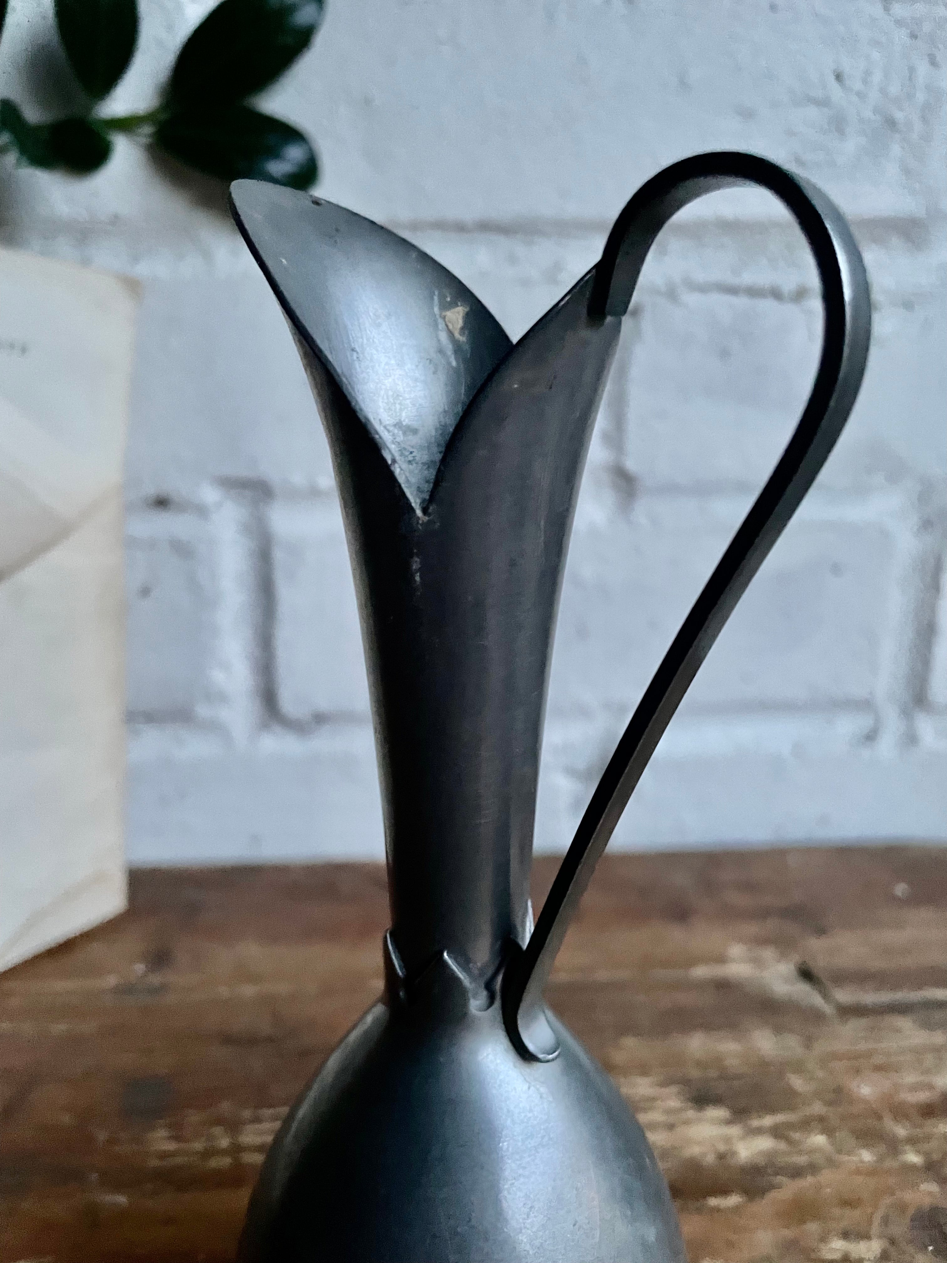 Tiny Antique Pewter Vase/Candleholder