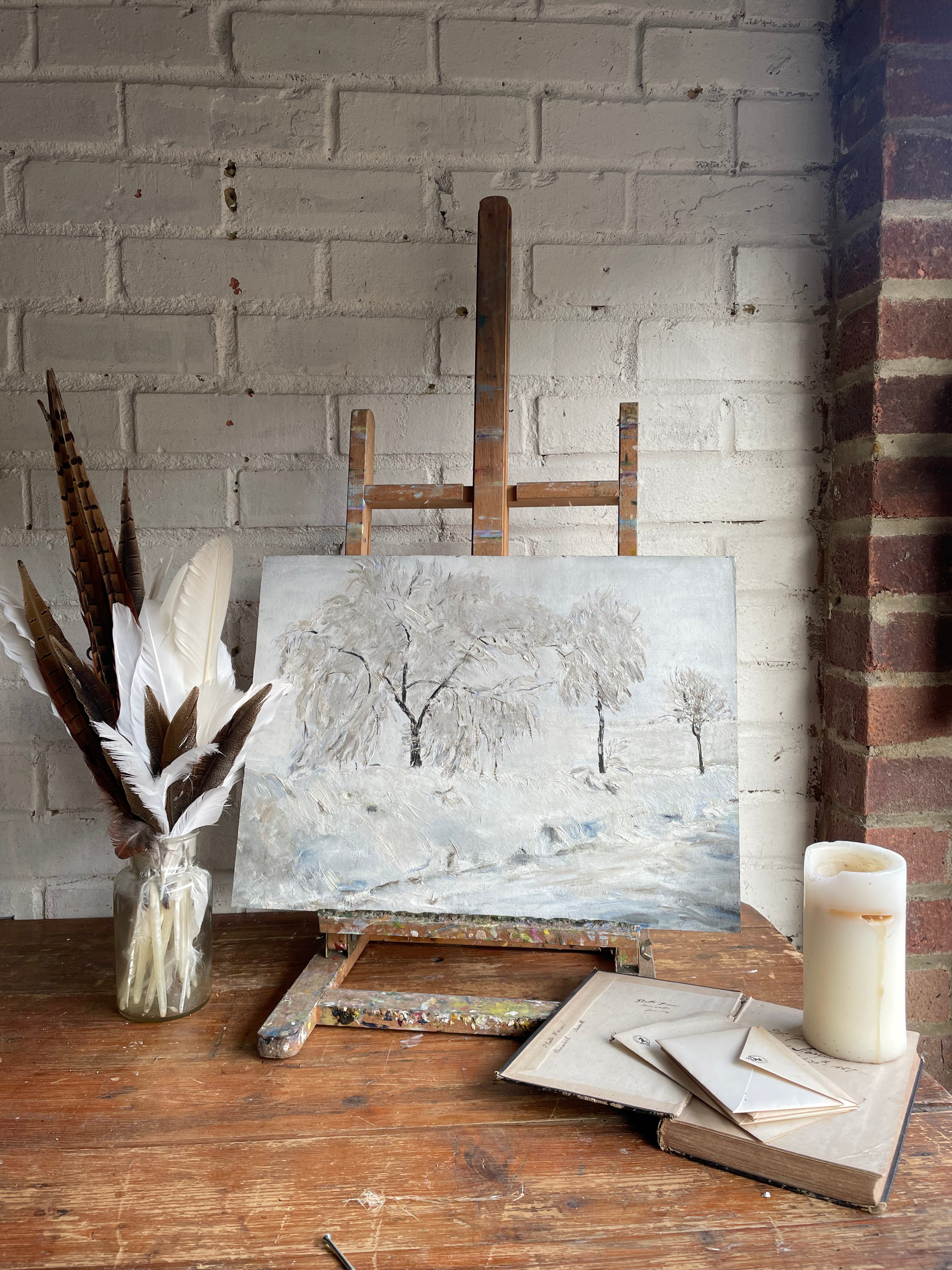 Oil on Board: Wintry Forest