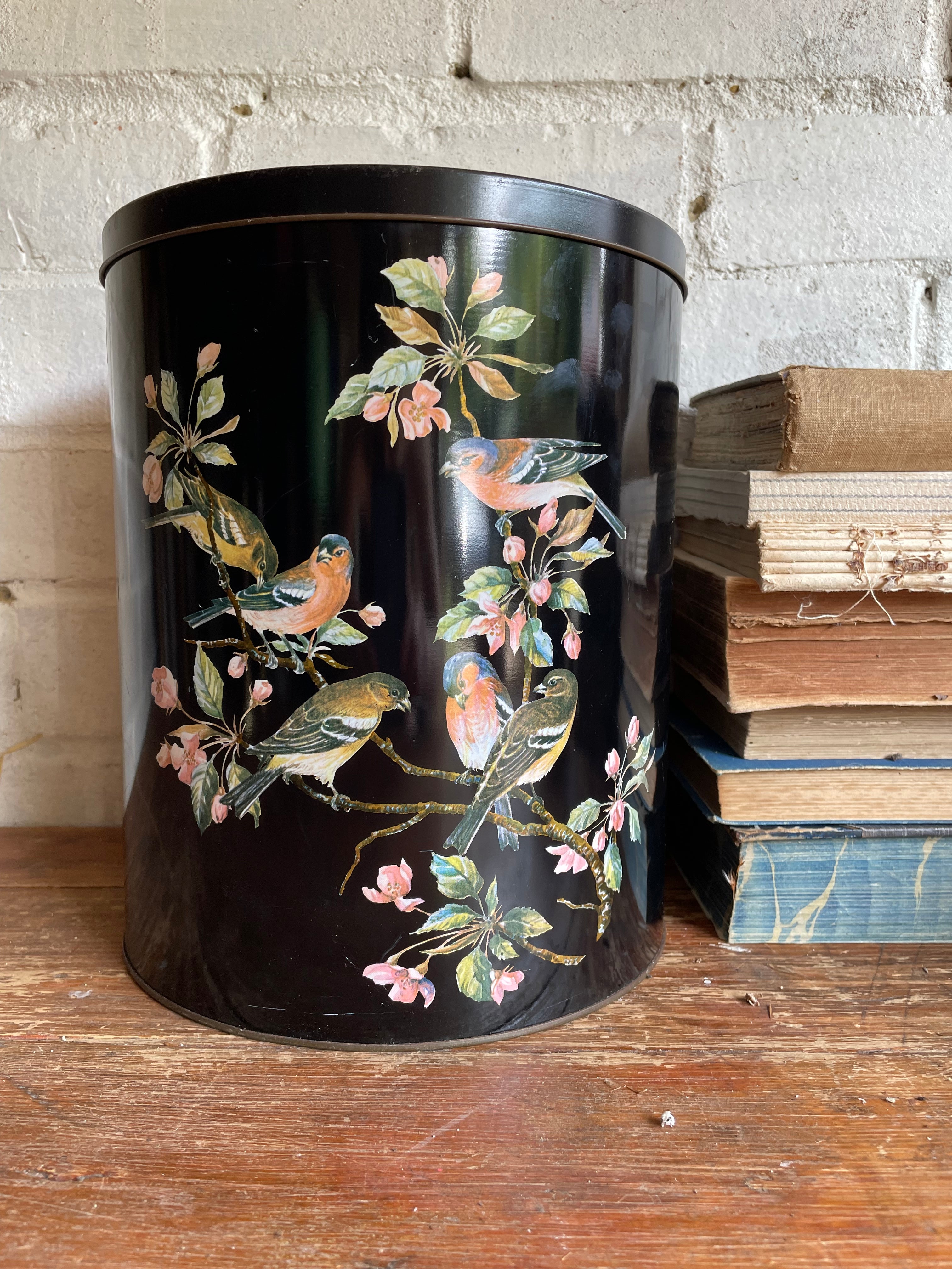 Large Confectionary Tin with Bird detail