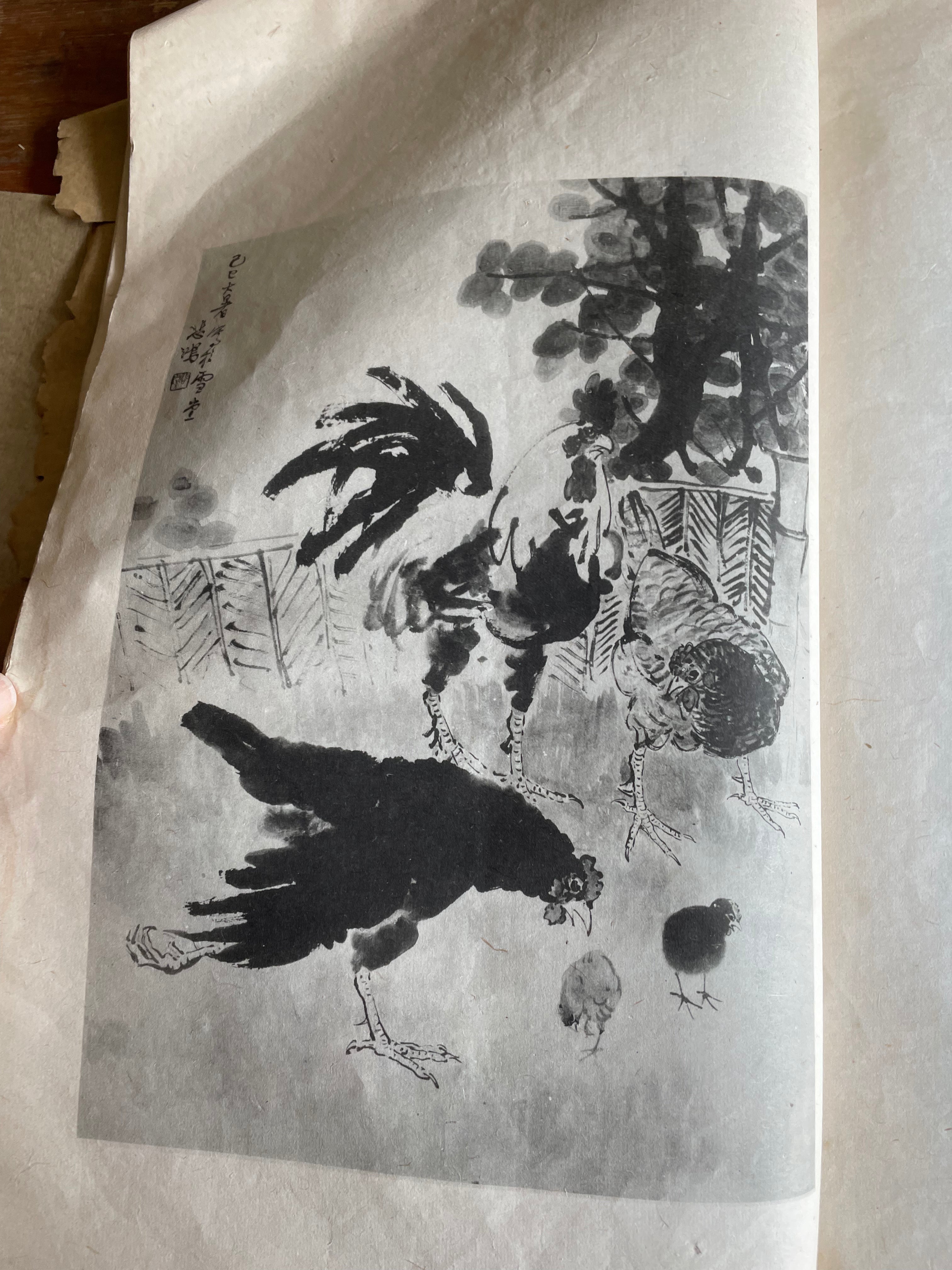 Old Chinese Book with 20 Ink Prints