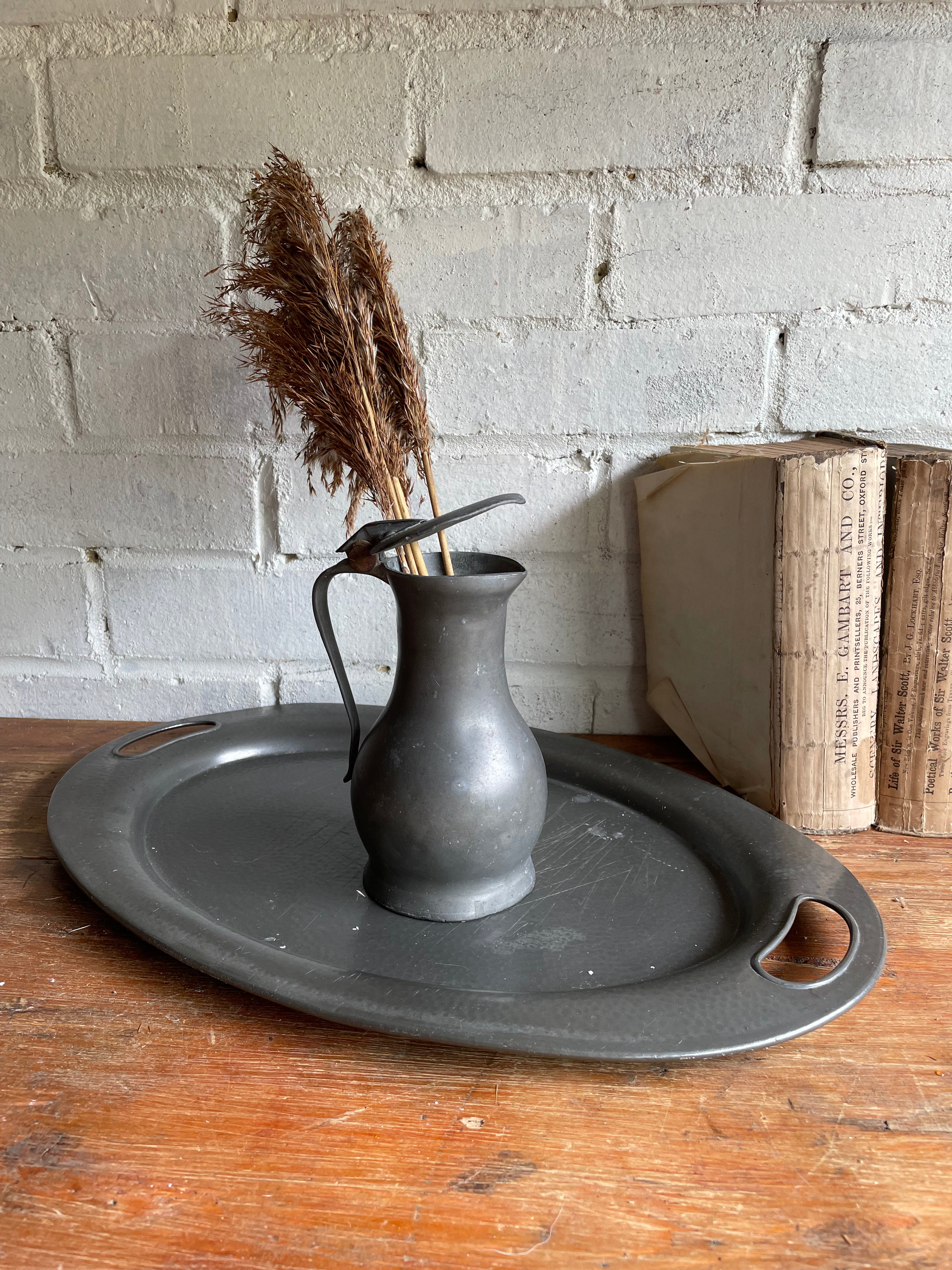 Antique Pewter Tray