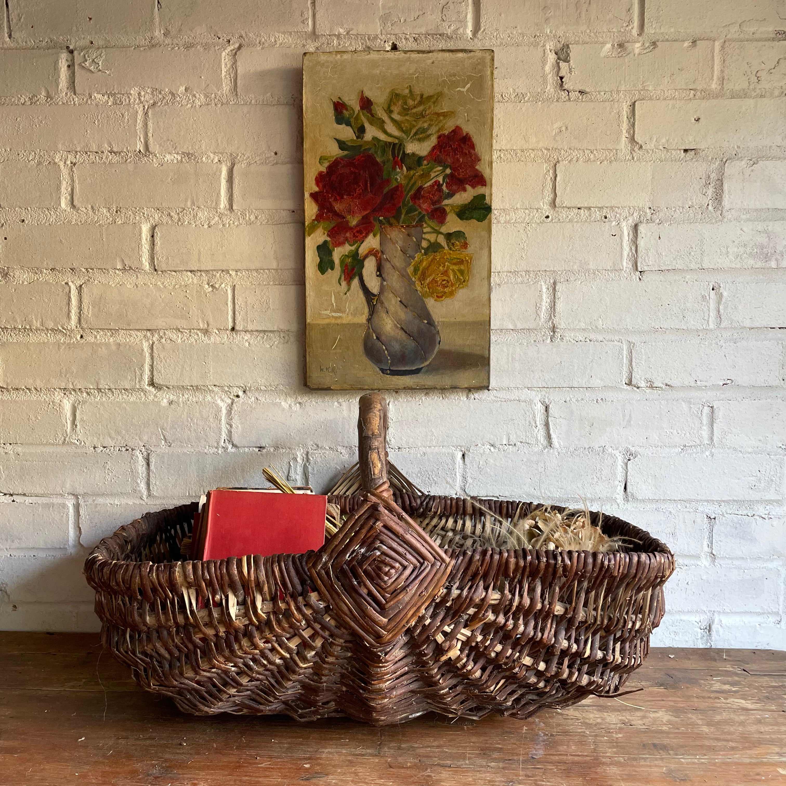 Large French Vintage Basket