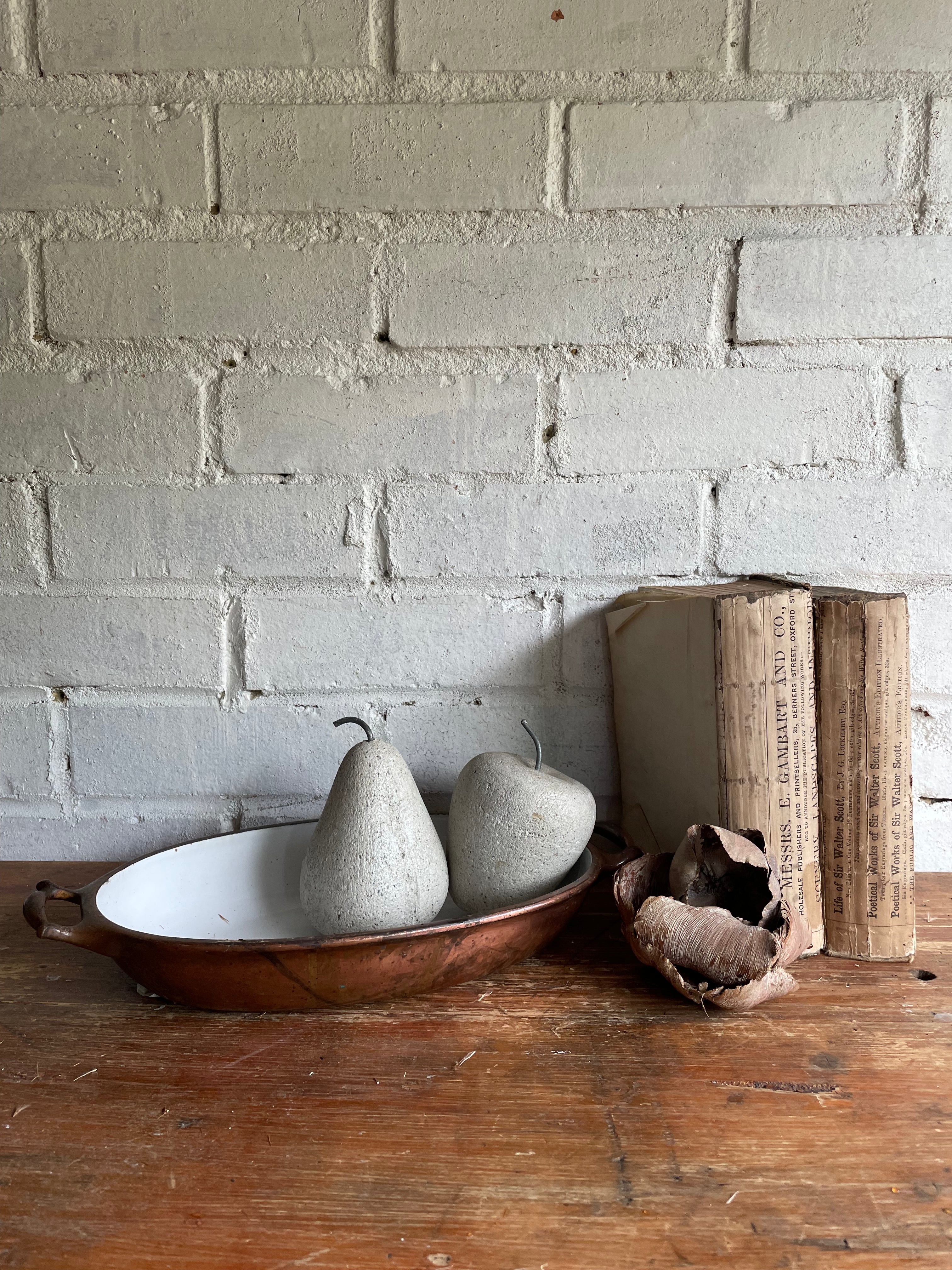 Enamel and Copper Serving Dish