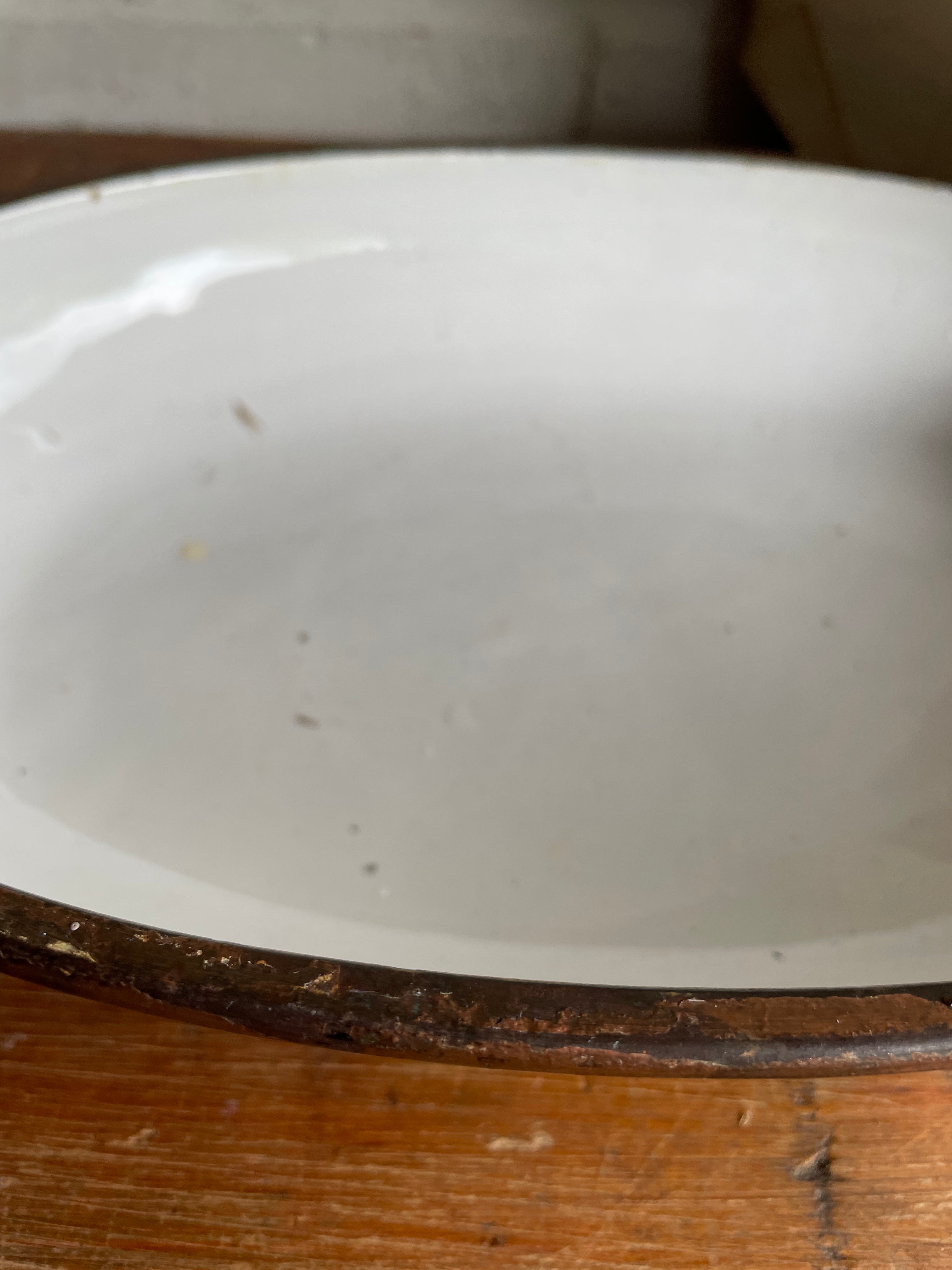 Enamel and Copper Serving Dish