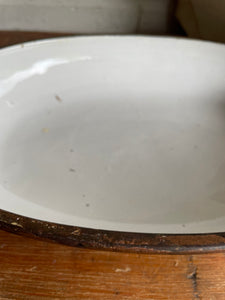 Enamel and Copper Serving Dish