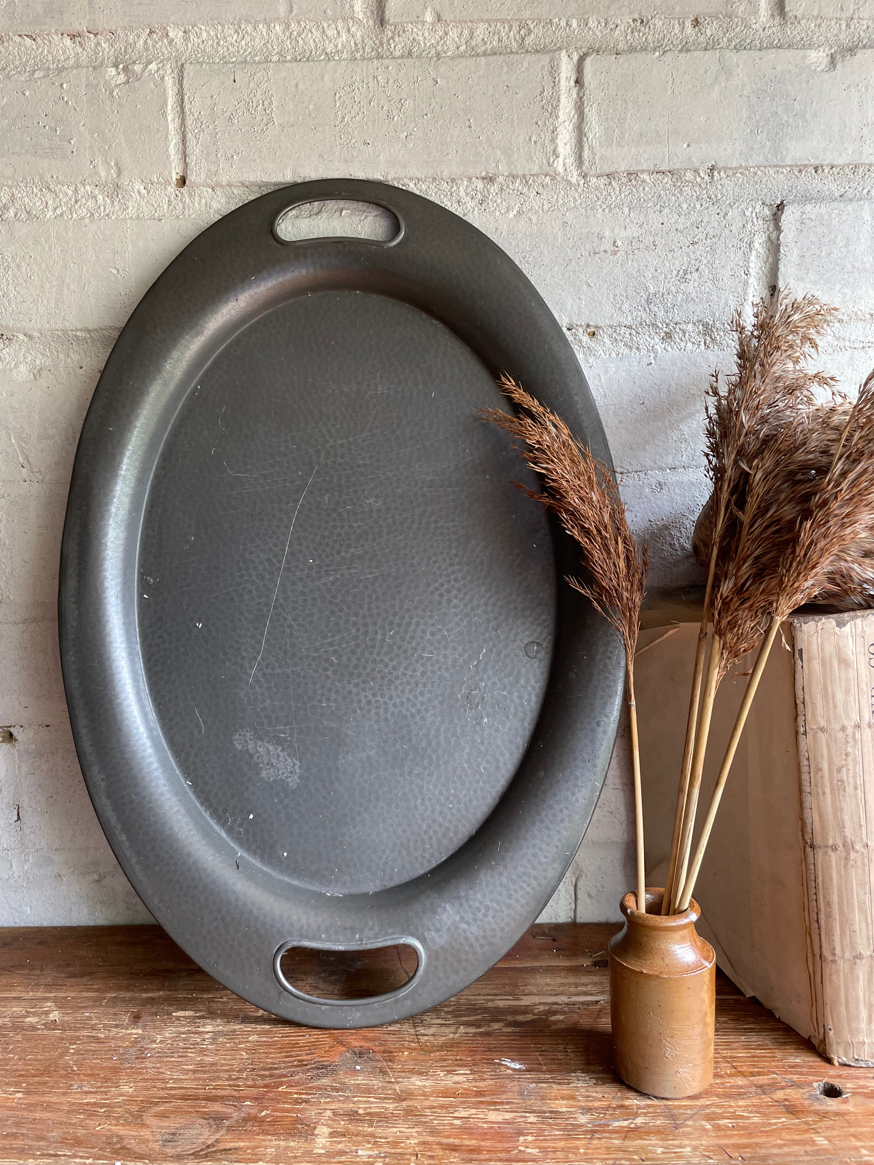 Antique Pewter Tray