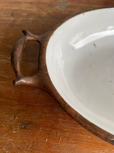 Enamel and Copper Serving Dish