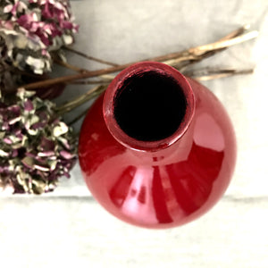 Red and Black Ceramic Vase