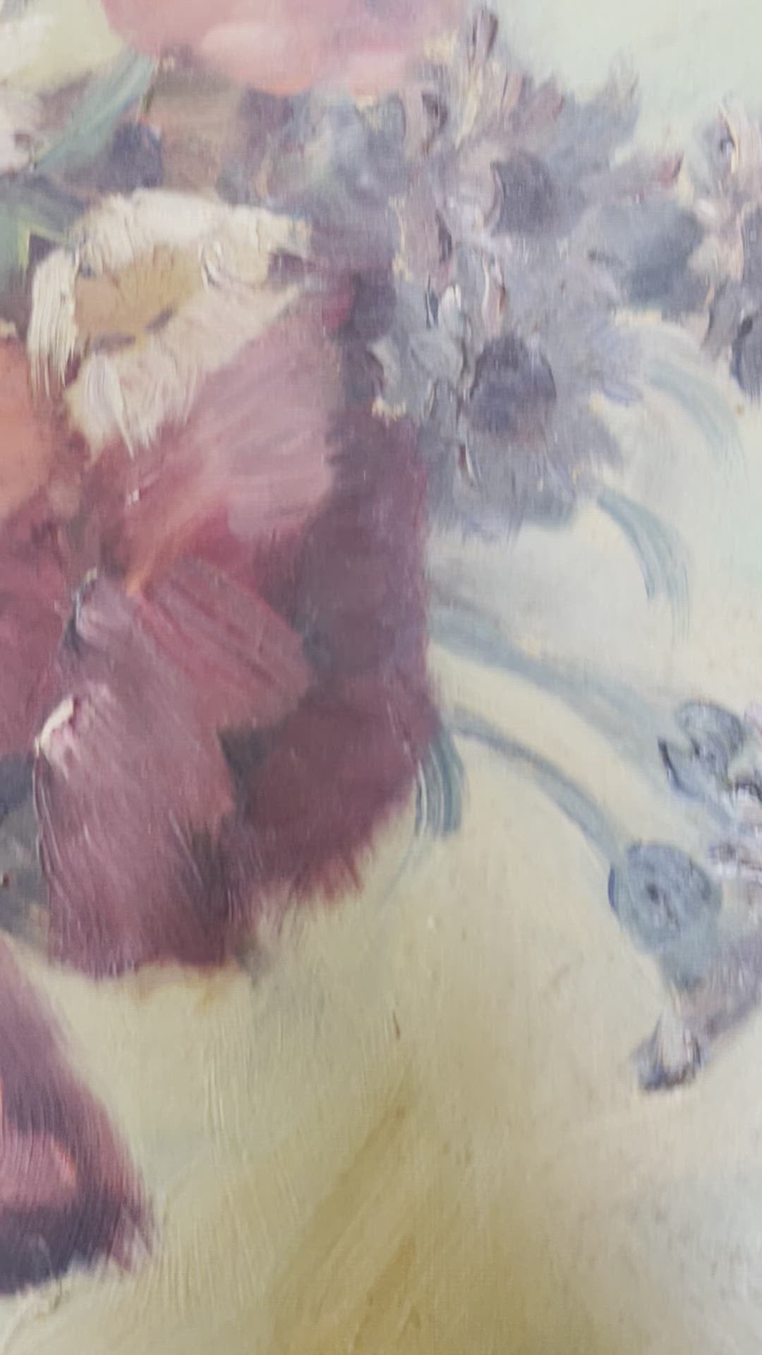 Floral Still Life: Vintage Oil on Board