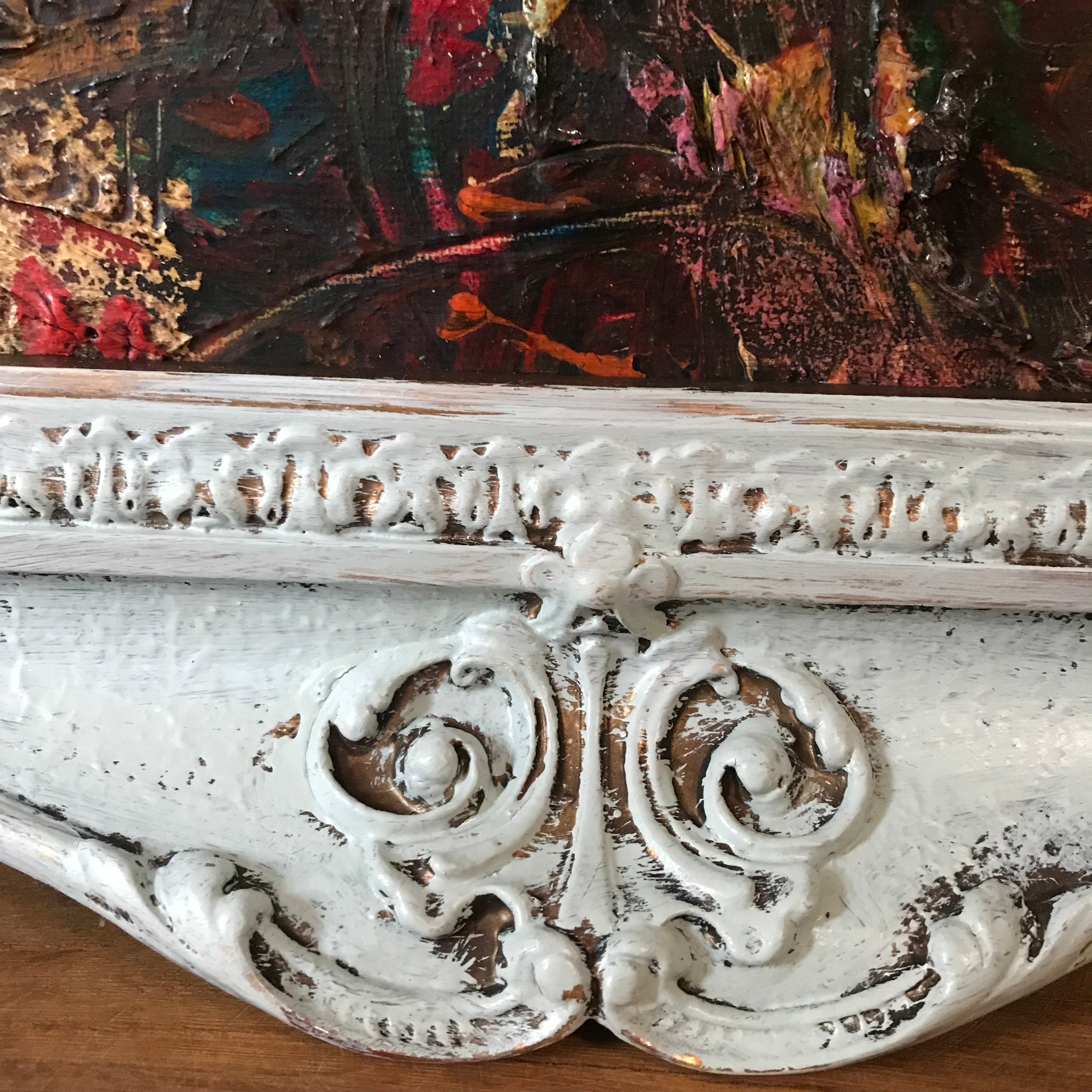 Abstract painting in Ornate Frame