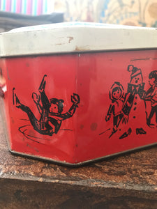 Vintage Biscuit Tin (Ski Imagery)