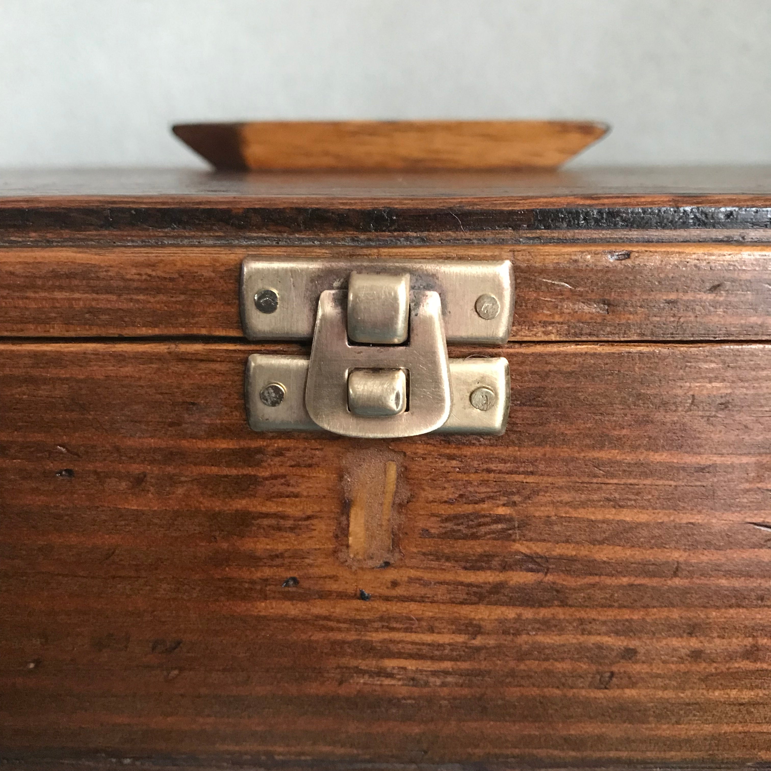 Vintage Wooden Box with metal clasp