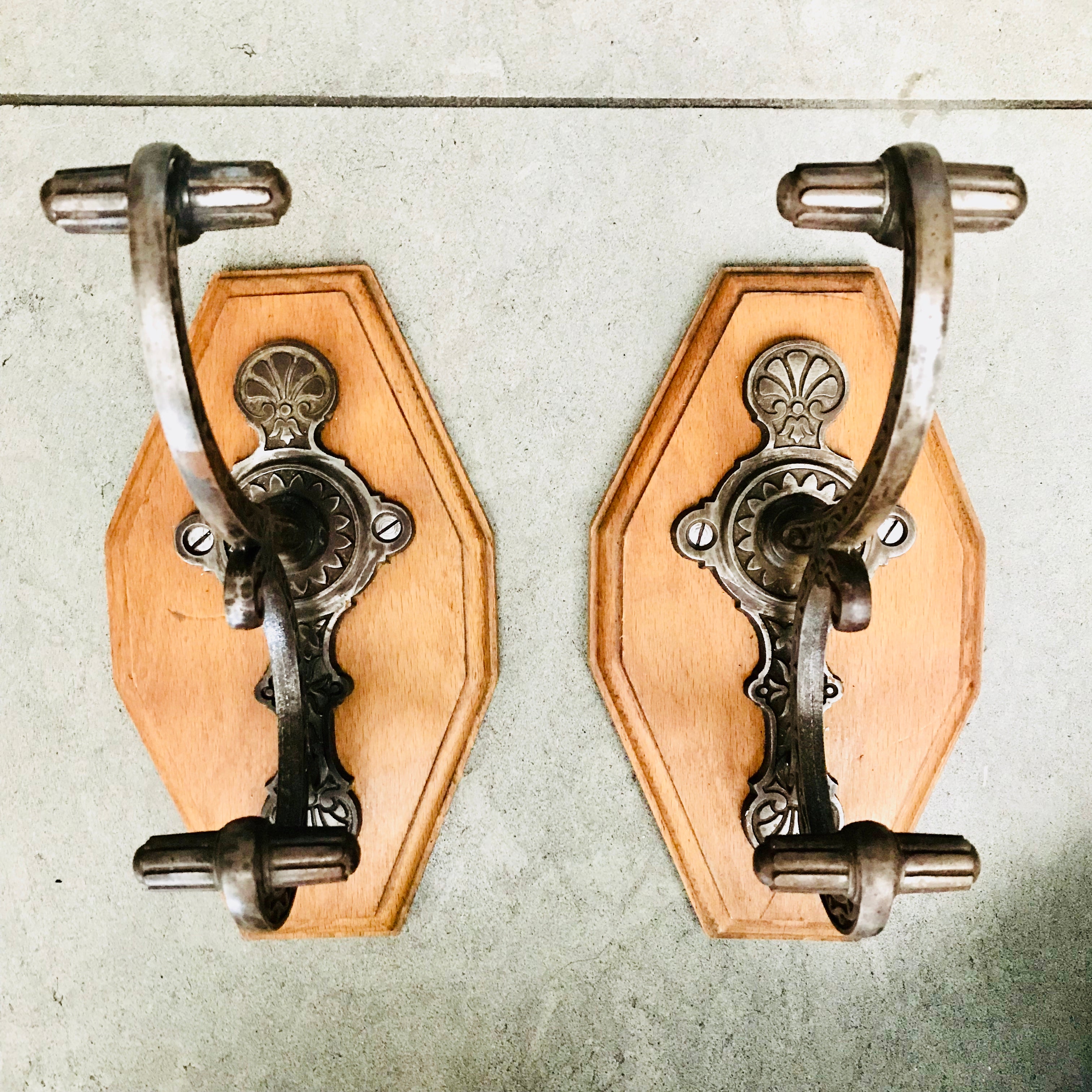 Pair of Art Deco Coat Hooks
