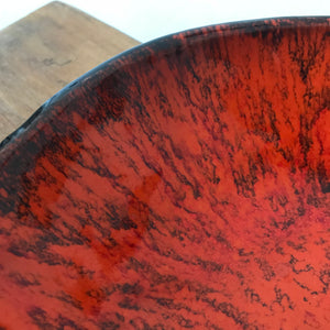 1970s West German Small Orange Decorative Plate