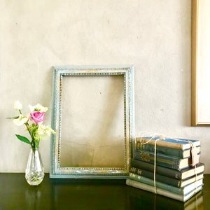 Blue Vintage Wood Frame with Decorative Detail