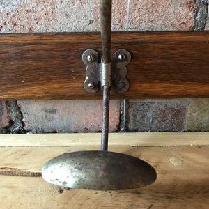 Vintage Wooden Coat Rack with 4 metal hooks